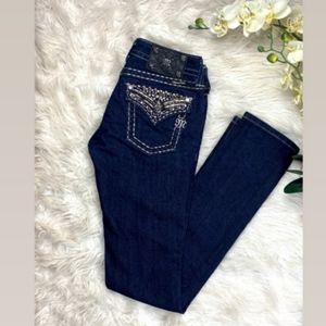 NWOT Mis Me Embellished Flap Pocket Straight Jean